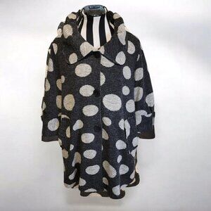 Damee New York Polka Dot Swing Coat - Size L